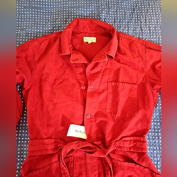 NILI LOTAN ARIANA JUMPSUIT IN SUNKISSED RED - Picture 8 of 12